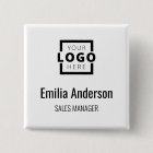 Business Logo Basic Employee Staff Name Badge