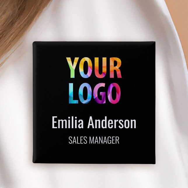 Business Logo Basic Employee Staff Name Badge (Creator Uploaded)