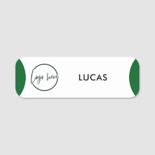 Business Logo Basic Employee Staff Name Na Tag