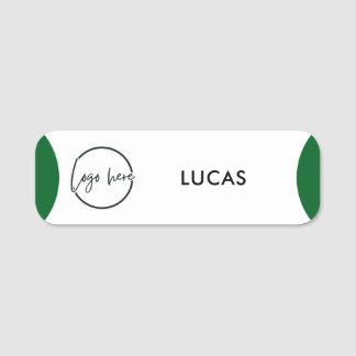 Business Logo Basic Employee Staff Name Na Tag