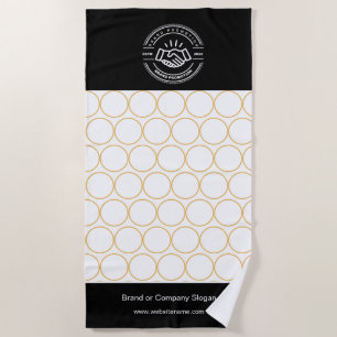 Business Logo Beach Towel Minimalist Beach Towel