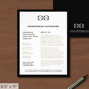 Business Logo Black and White Promotional Flyer