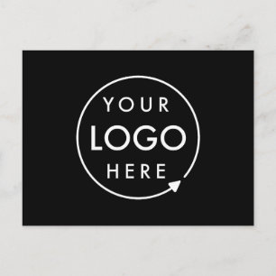 Business Logo   Black Corporate Company Postcard