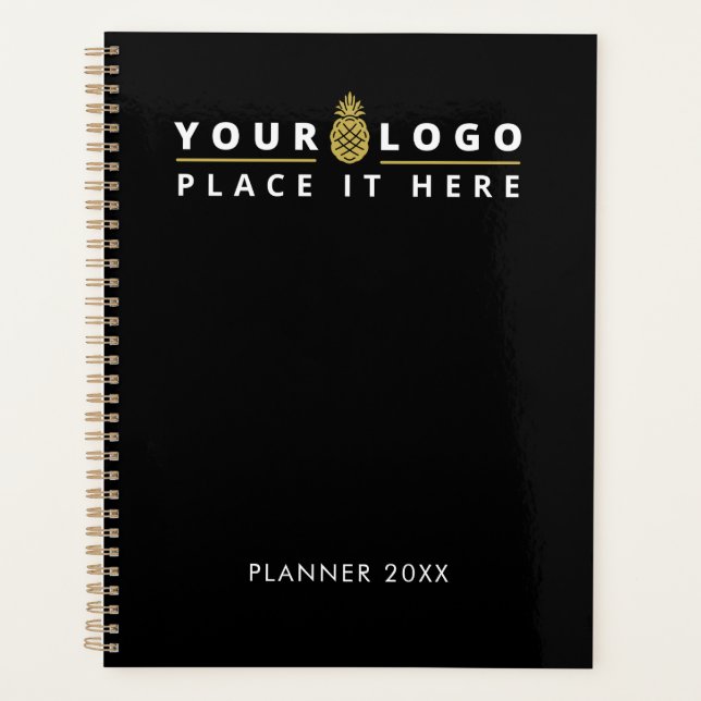 Business Logo Black Elegant Minimal 2023  Planner (Front)
