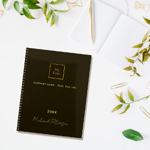 Business logo black gold elegant monogram 2026 planner