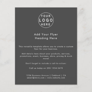 Business Logo Black Minimalist Promotional Flyer