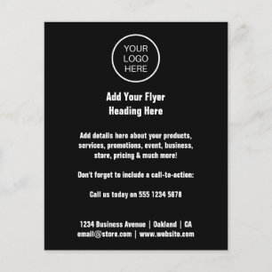 Business Logo Black Minimalist Promotional Flyer