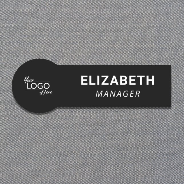 Business Logo Black Name Tag (Creator Uploaded)