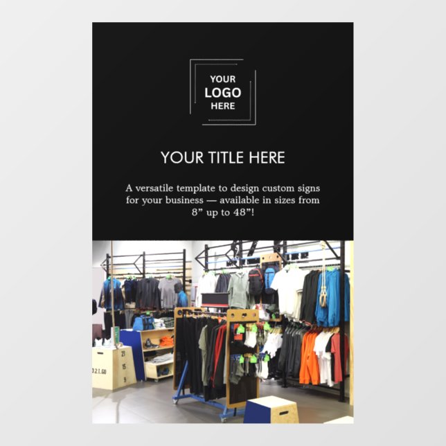 Business Logo | Black Professional Photo  (Sheet)