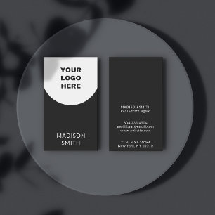 Business Logo Black & White Arch Minimalist Business Card