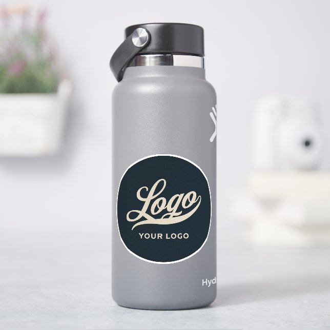 Business Logo + Blue Circle |Water Bottle Sti (HydroFlask)