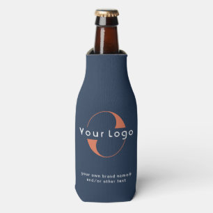 Business Logo, Blue Company brand Promotional Bottle Cooler