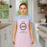 Business Logo | Blush Pink Employee Staff Name Apron<br><div class="desc">Business Logo | Blush Pink Employee Staff Name
A simple blush pink custom business template in a modern minimalist style which can be easily updated with your company logo and text. 

business, logo, blush, pink, employee, staff, name, server, company logo, pink logo</div>