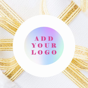 Business logo brand color classic round sticker