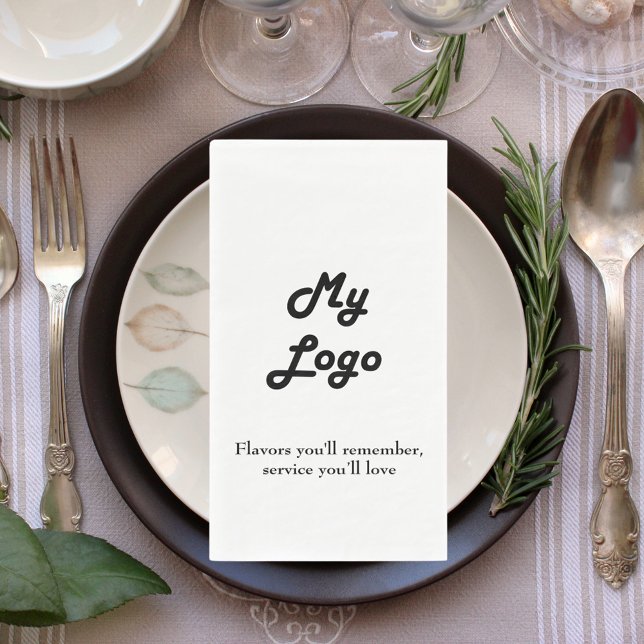 Business logo brand colour slogan quote napkin (Creator Uploaded)