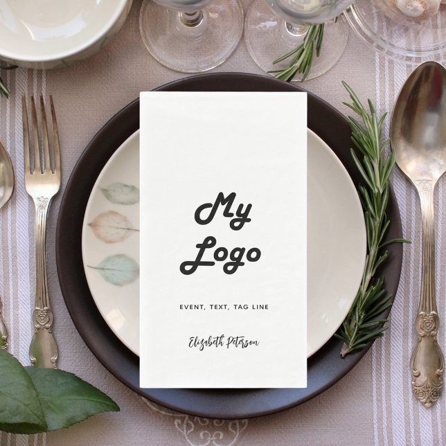 Business logo brand colour text signature napkin (Creator Uploaded)