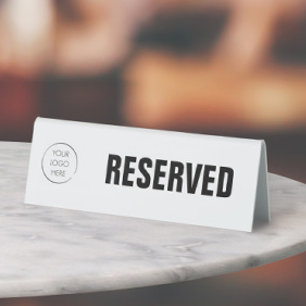 Business Logo Branded Custom Reserved Sign,