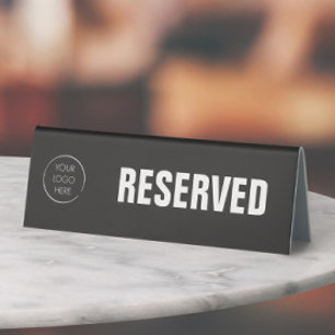 Business Logo Branded Custom Reserved Sign,