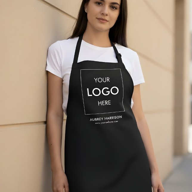 Business Logo Branding Black Apron (Creator Uploaded)