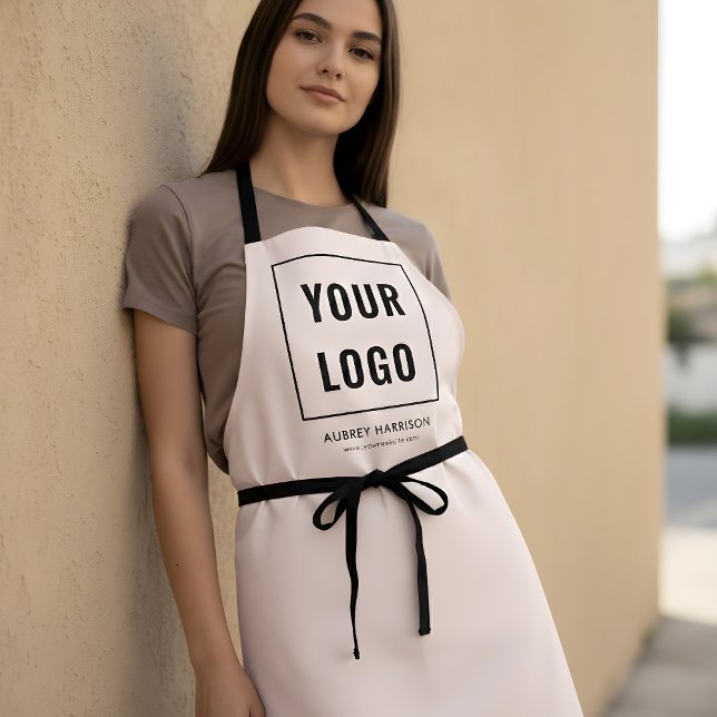 Business Logo Branding Blush Pink Apron (Creator Uploaded)