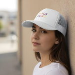 Business Logo Branding Rectangle Trucker Hat<br><div class="desc">Elevate your brand with a personalised hat that features your logo or image in a full-size rectangle design. Perfect for business branding, this stylish hat not only promotes your brand but also adds a professional, polished look to any outfit. Ideal for team uniforms, giveaways, or promotional events, it’s a versatile...</div>