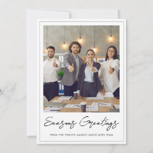 Business Logo Christmas Corporate Team Photo  Holiday Card