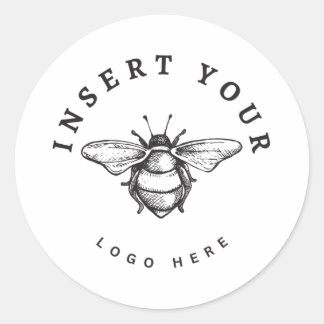 Business Logo Classic Round Sticker