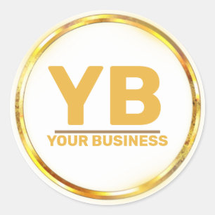 BUSINESS LOGO CLASSIC ROUND STICKER