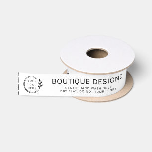 Business Logo Clothing Labels Website Branding Satin Ribbon