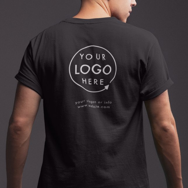 Business Logo Company Back Branded Staff Employee T-Shirt (Creator Uploaded)