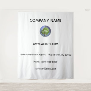 Business Logo Company Backdrop Tapestry