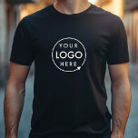 Business Logo Company Branded Staff Employee T-Shirt<br><div class="desc">A simple custom black business template in a modern minimalist style which can be easily updated with your company logo. If you need any help personalising this product,  please contact me using the message button below and I'll be happy to help.</div>