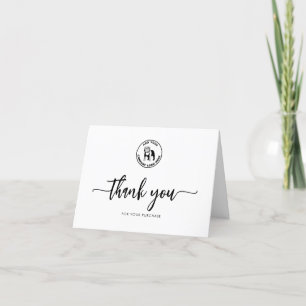 Business Logo Company Customers Custom Thank You Card