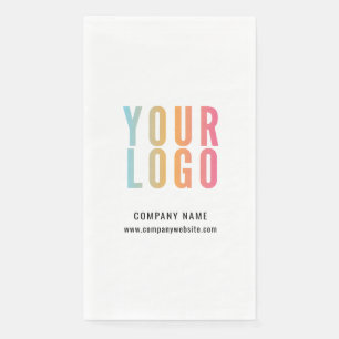Business Logo Company Event White Promotional Napkin