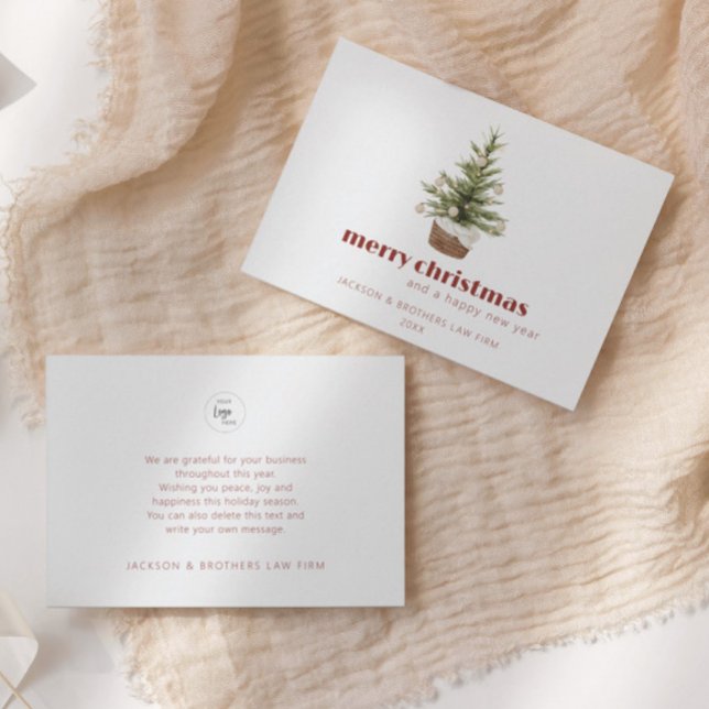 Business Logo Company Holiday Greeting Card (Creator Uploaded)