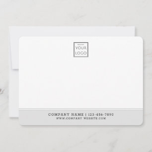Business Logo Company Name Professional Photo Grey Card