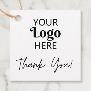 Business Logo Company Name QR Code Thank You Favour Tags