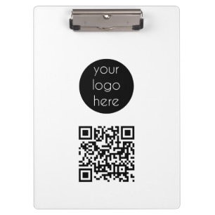 Business Logo Company Promotional QR Code Clipboard