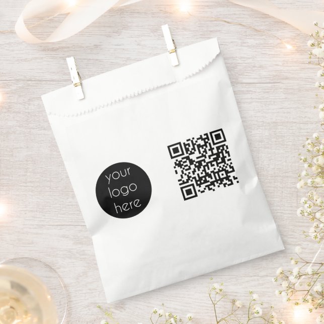 Business Logo Company Promotional QR Code Favour Bag (Clipped)