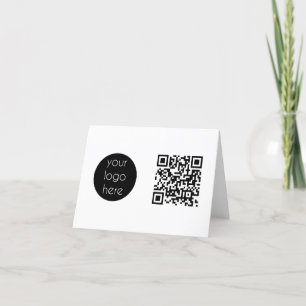 Business Logo Company Promotional QR Code Holiday Card