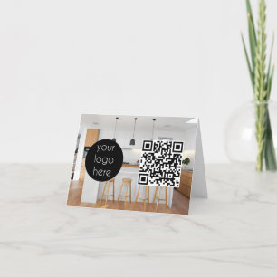Business Logo Company Promotional QR Code Photo Holiday Card