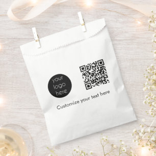 Business Logo Company Promotional QR Code Text Favour Bag