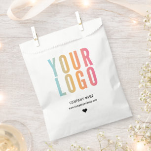 Business Logo Company Promotional White Paper Bag