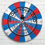 Business Logo Company Red White and Blue Dartboard<br><div class="desc">Elevate your game room or office with our custom dartboard featuring your circular logo. Our regulation-sized dartboard is perfect for corporations, small businesses, and companies looking for a unique and memorable addition to their space. Our customisable design allows you to incorporate your circular logo into the board's pattern, creating a...</div>