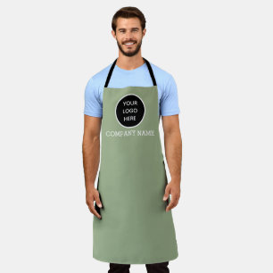Business Logo Company Sage Modern Minimalist Apron