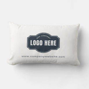 Business Logo Company Showroom Decor Custom Lumbar Cushion