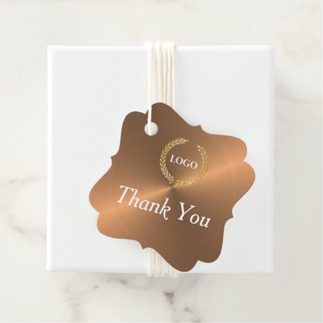 Business Logo Company Thank You Copper Hang Tags (In Situ)