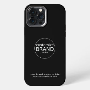 Business Logo Corporate Black & White Minimalist iPhone 13 Pro Max Case