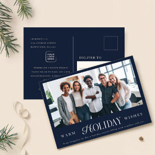 Business Logo Corporate Company Photo Holiday Postcard
