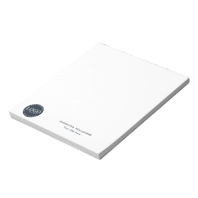 Business Logo Corporate Employees Office Notepad (Rotated)